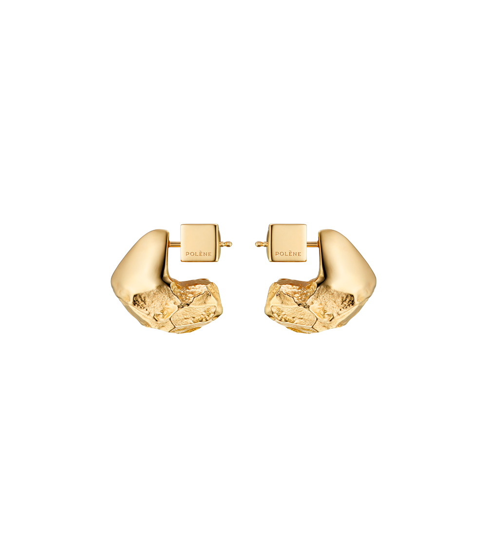 Polène | Puces d'oreilles - Eroz - Dorée à l’or 24 carats 