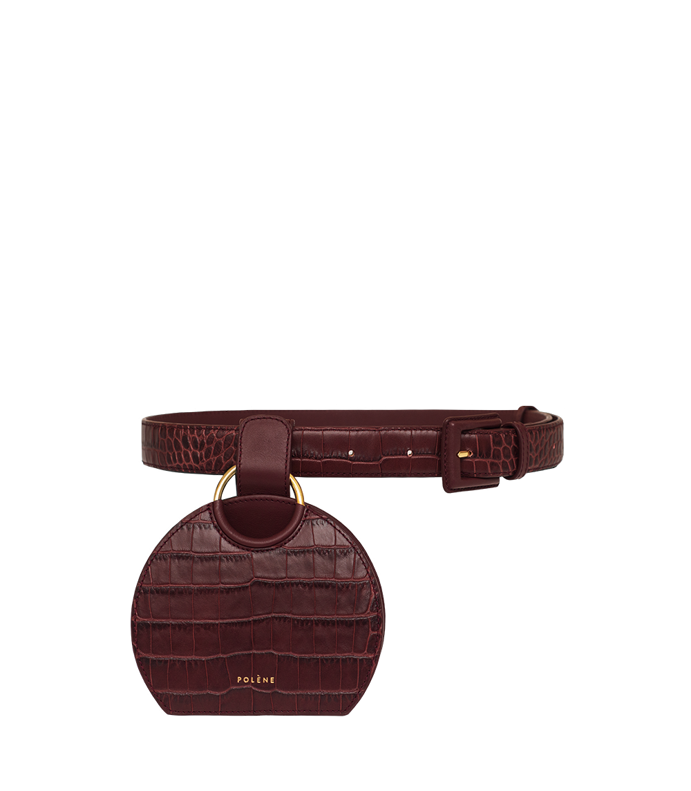 Numéro Six Ceinture - Bordeaux façon crocodile