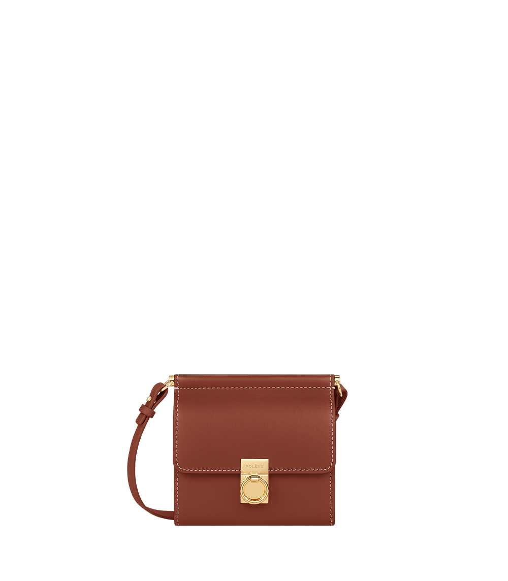 Portefeuille Numéro Sept Bandoulière - Cognac