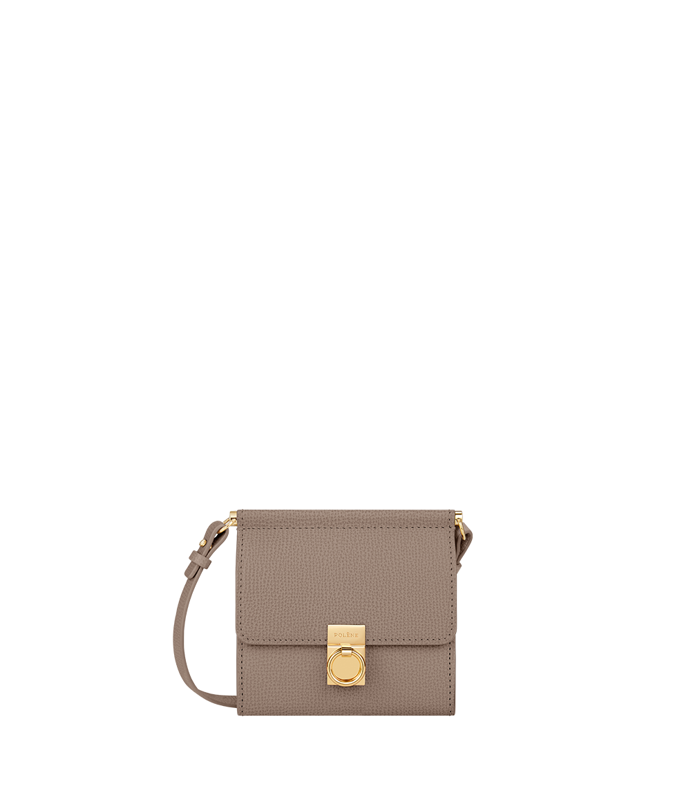Polene Portefeuille Numero Sept Bandouliere Taupe Graine