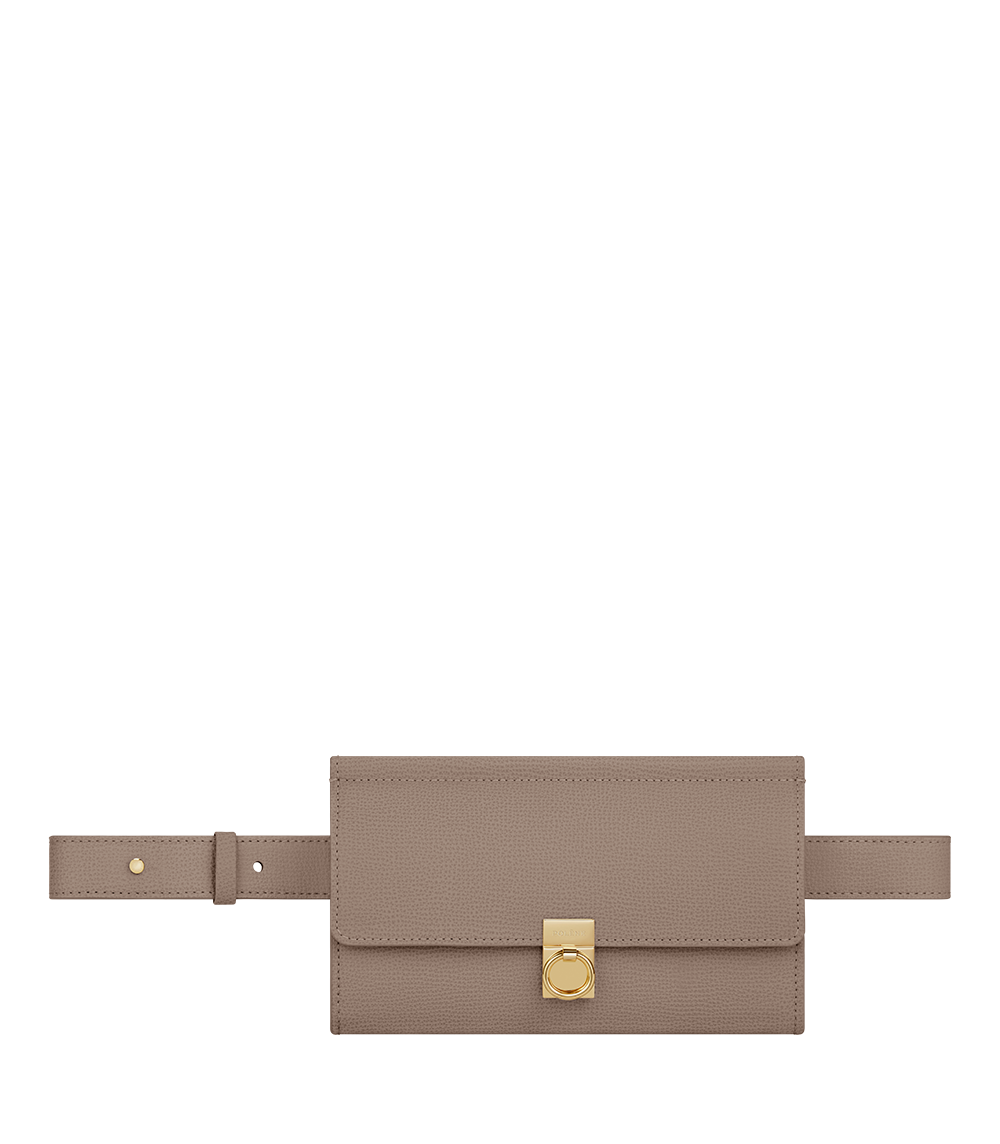 Portefeuille Numéro Sept ceinture - Taupe Grainé