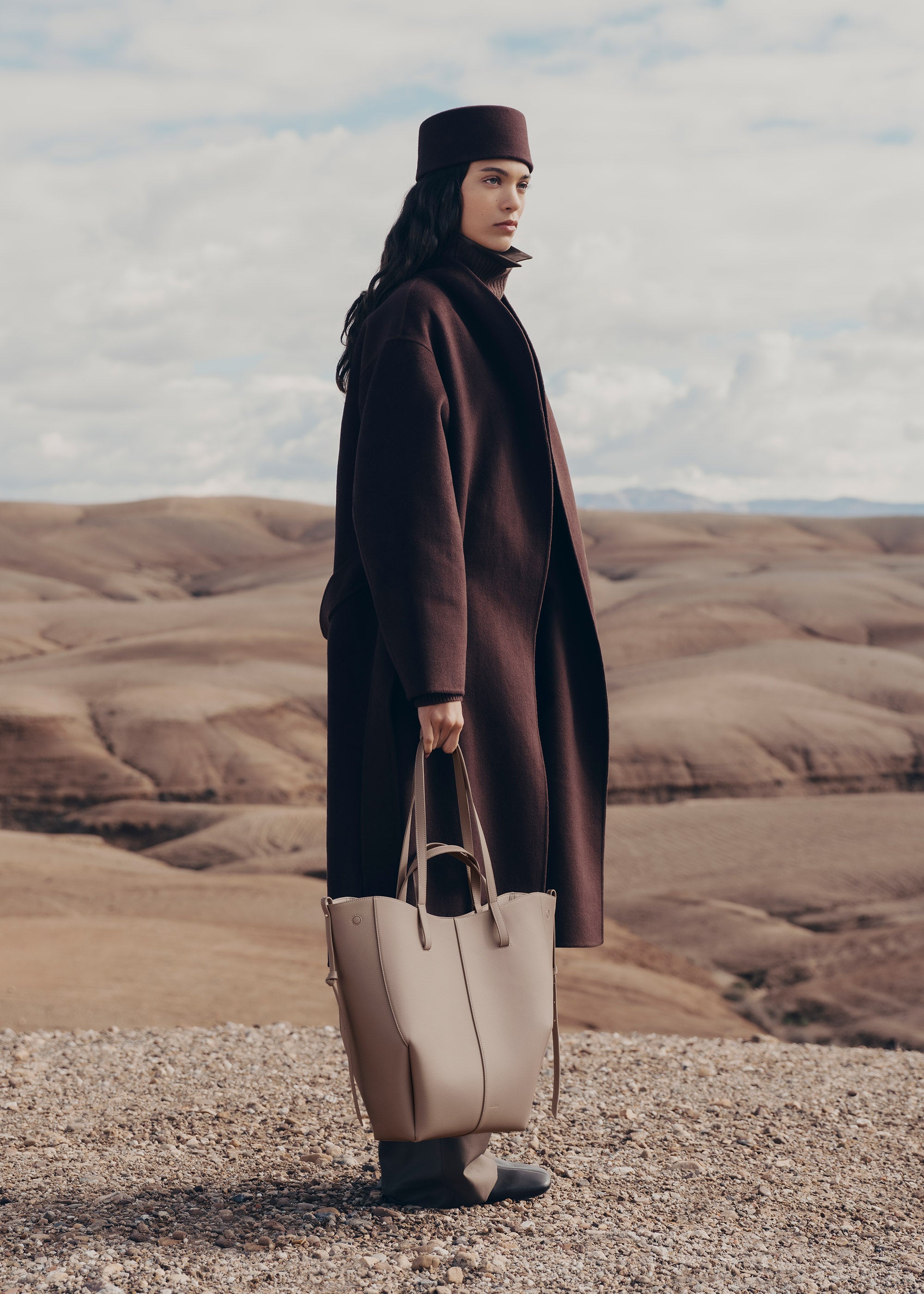 Polène | Sac - Cyme Tote - Taupe Grainé – Polène FR