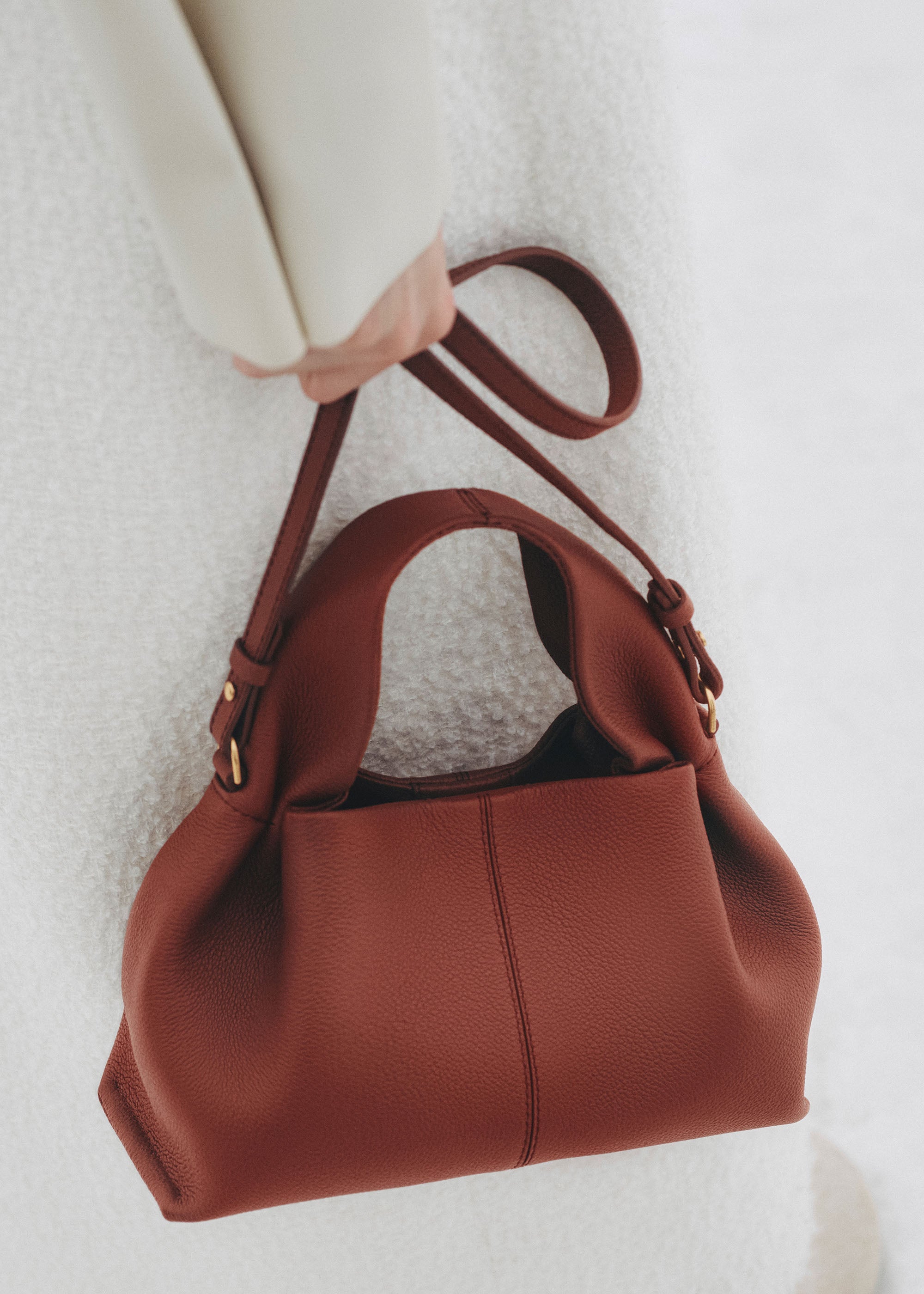 Polene Red Polène | Sac - Numéro Neuf Mini - Argile Rouge Grainé