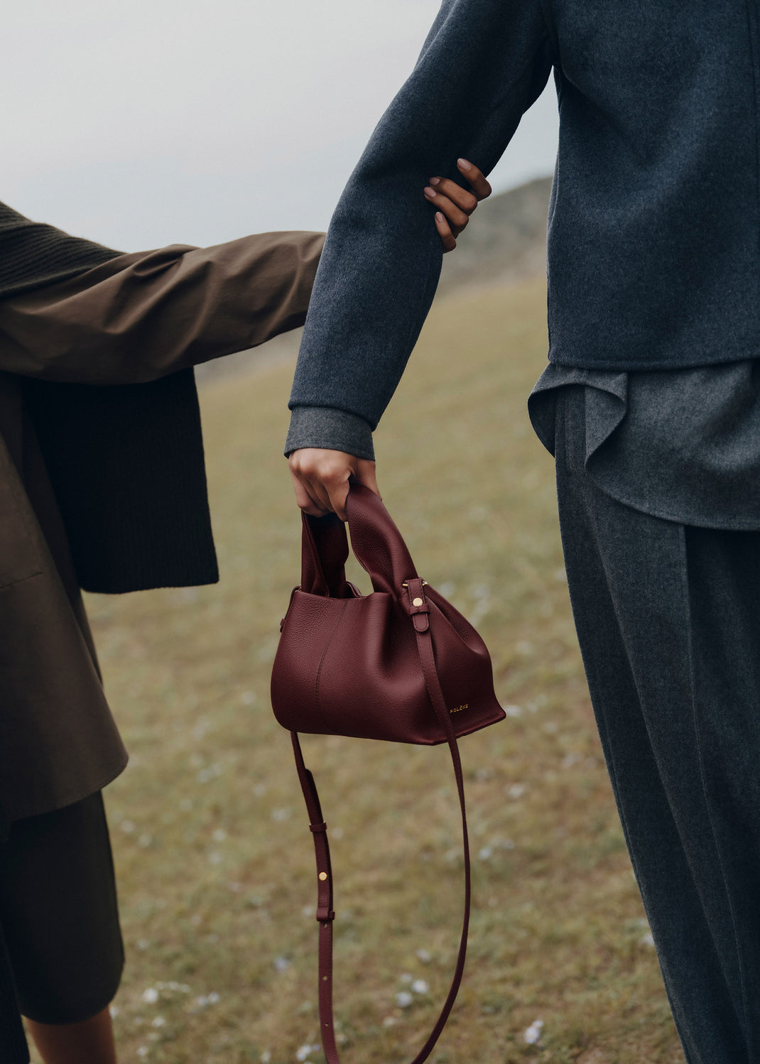 Polène | Sac - Numéro Neuf Mini - Cerise Noire Grainé