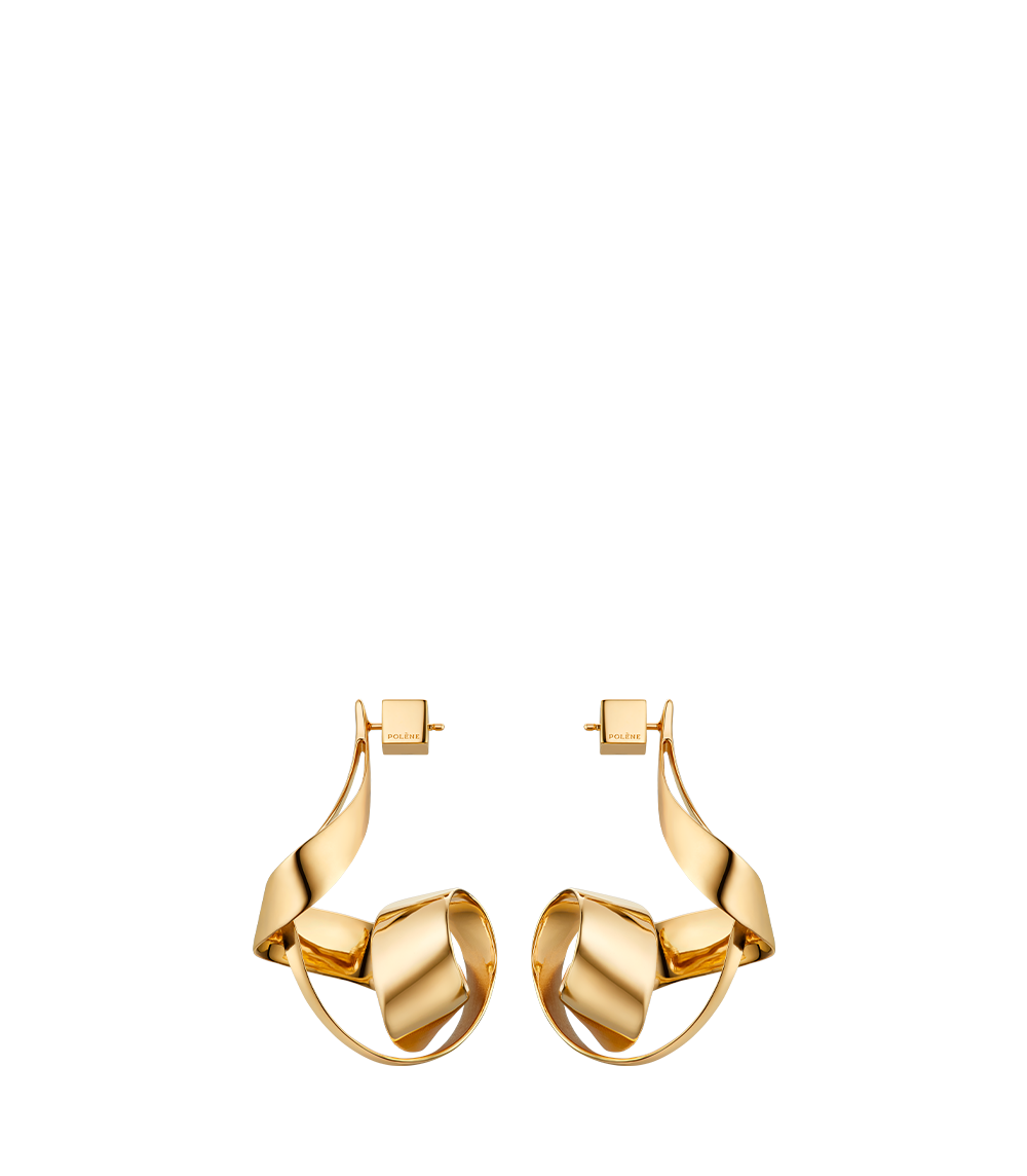 Boucles d’oreilles spirales Éole - Dorée à l’or 24 carats