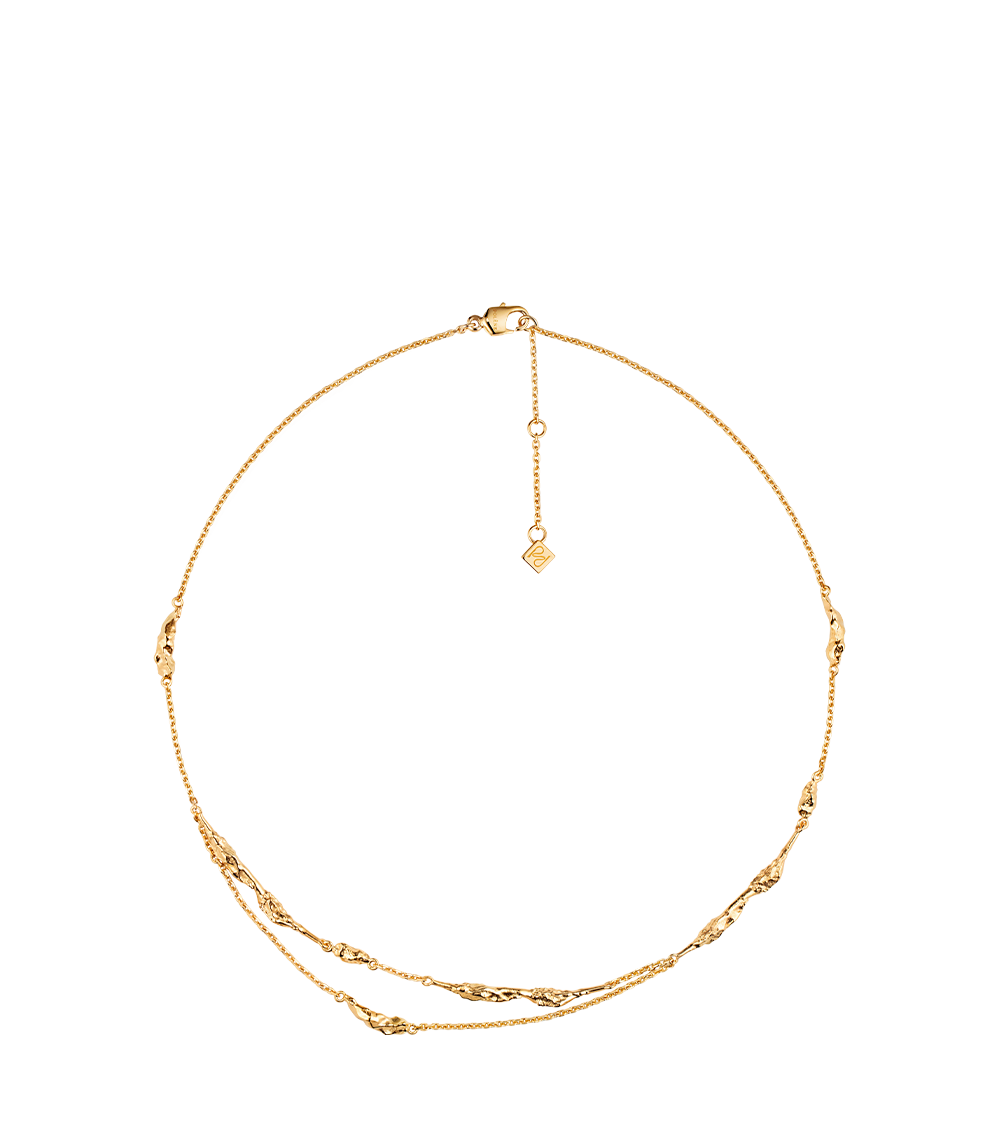 Double chaîne Eroz - Dorée à l’or 24 carats